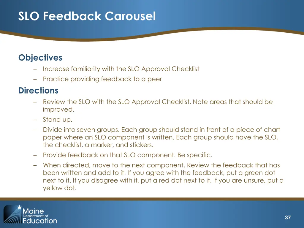 slo feedback carousel