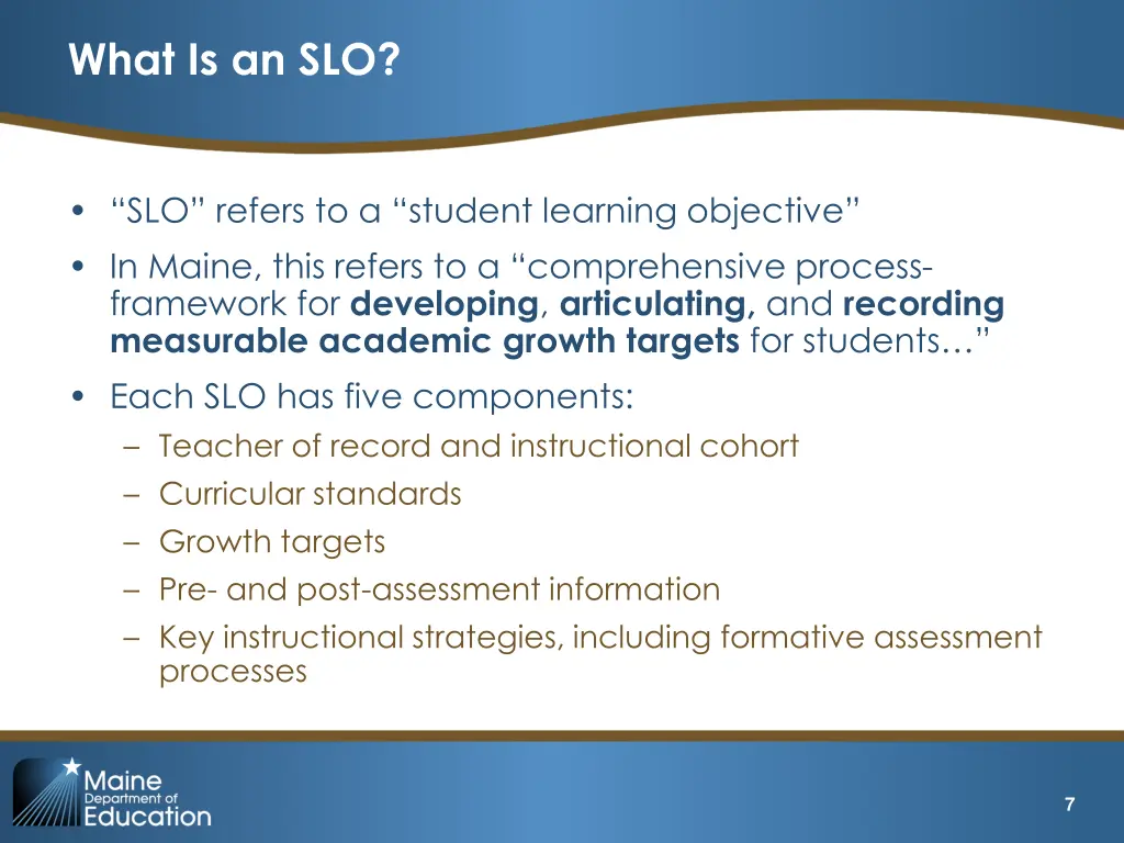 what is an slo