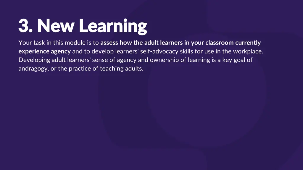 3 new learning 3 new learning your task in this