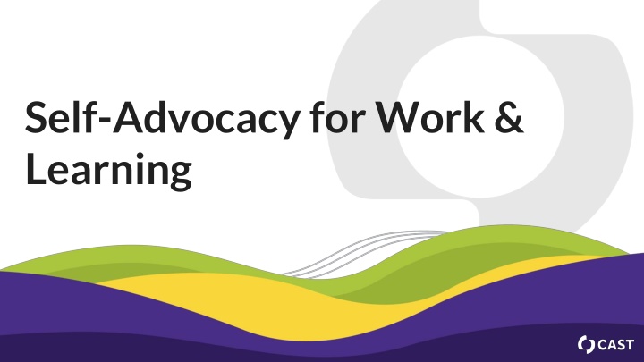 self advocacy for work learning