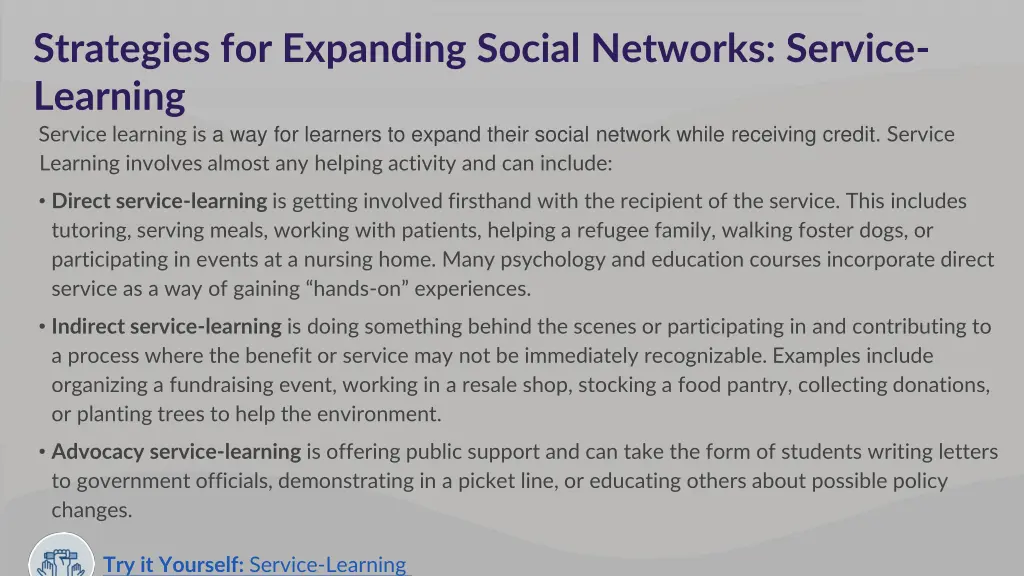 strategies for expanding social networks service