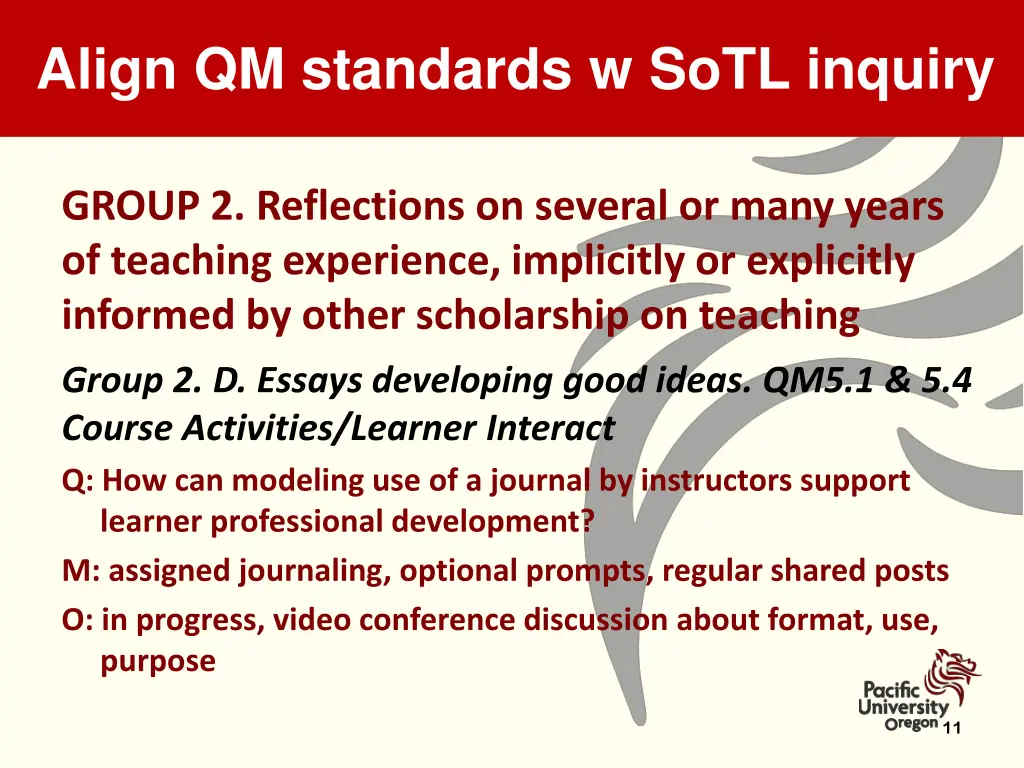 align qm standards w sotl inquiry 3