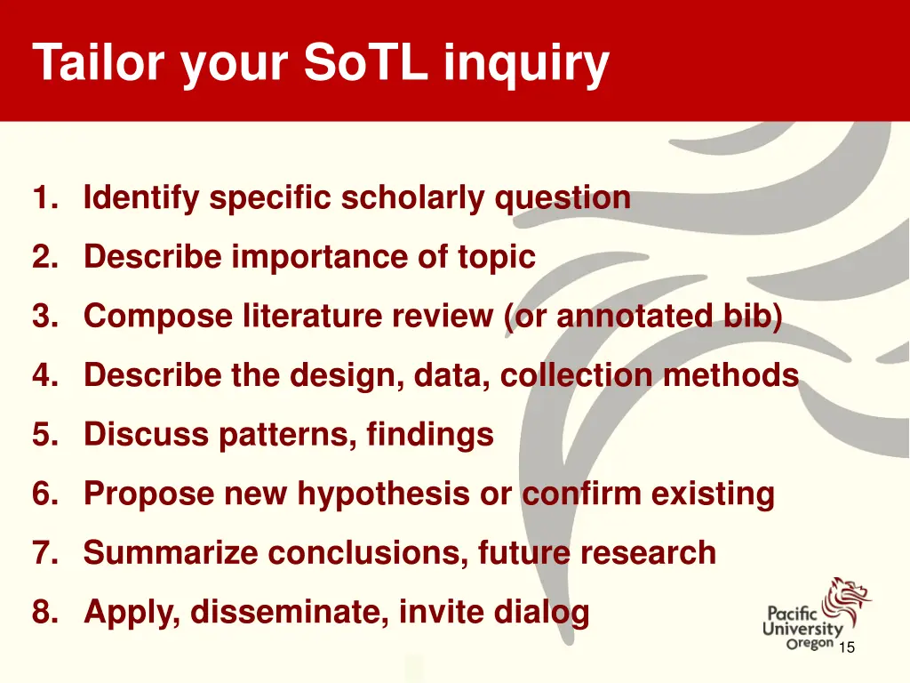 tailor your sotl inquiry