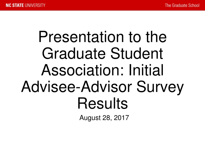 presentation to the graduate student association