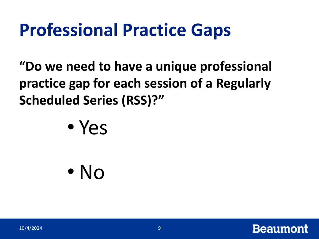 professional practice gaps