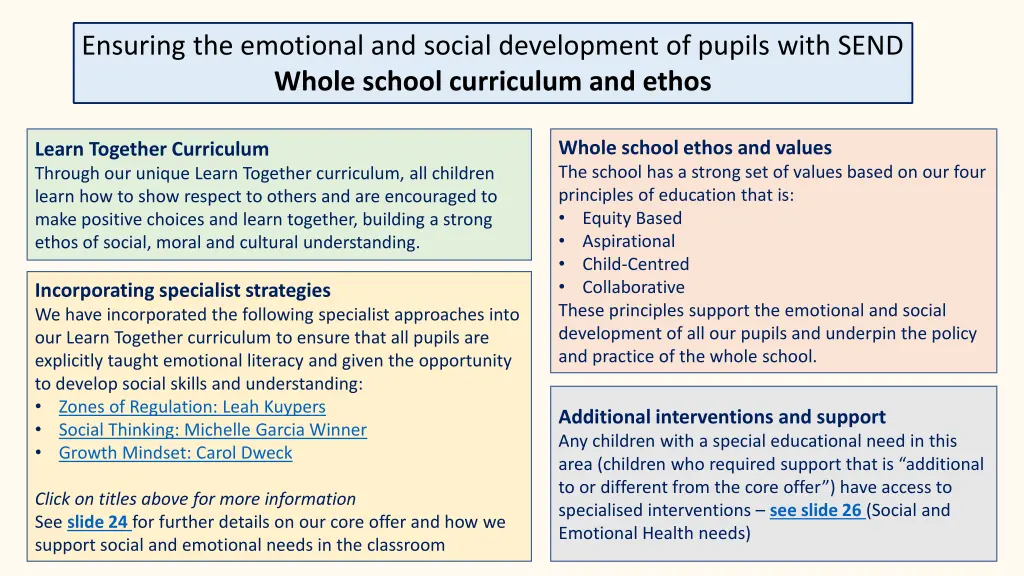 ensuring the emotional and social development