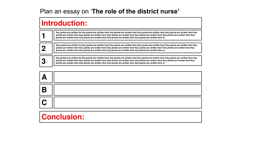 plan an essay on the role of the district nurse 3