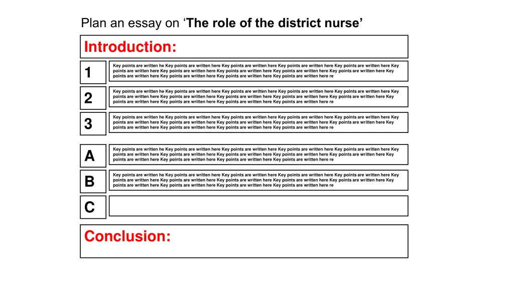 plan an essay on the role of the district nurse 5