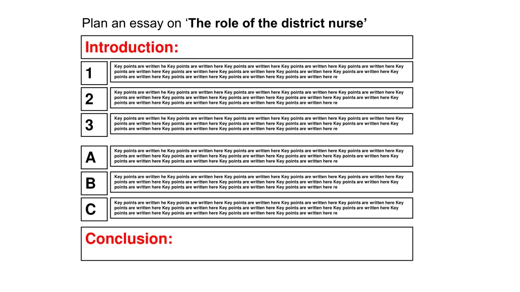 plan an essay on the role of the district nurse 6