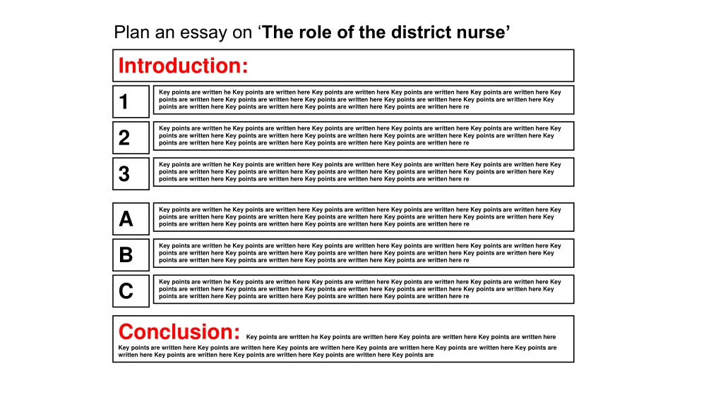 plan an essay on the role of the district nurse 7