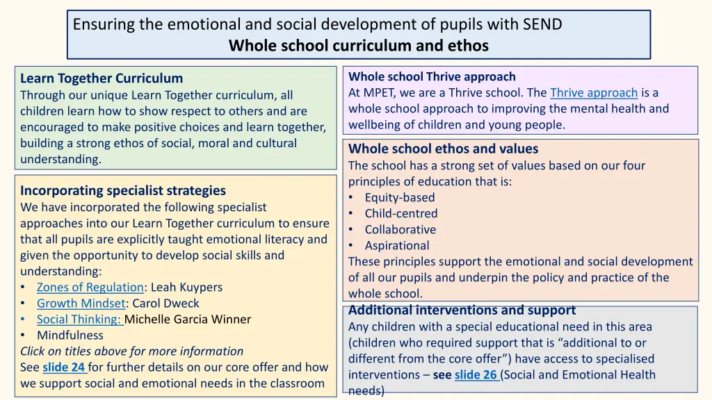 ensuring the emotional and social development