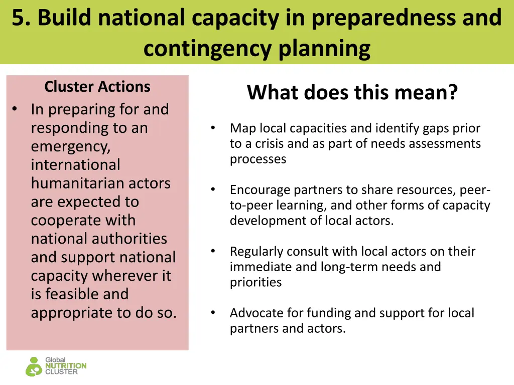 5 build national capacity in preparedness