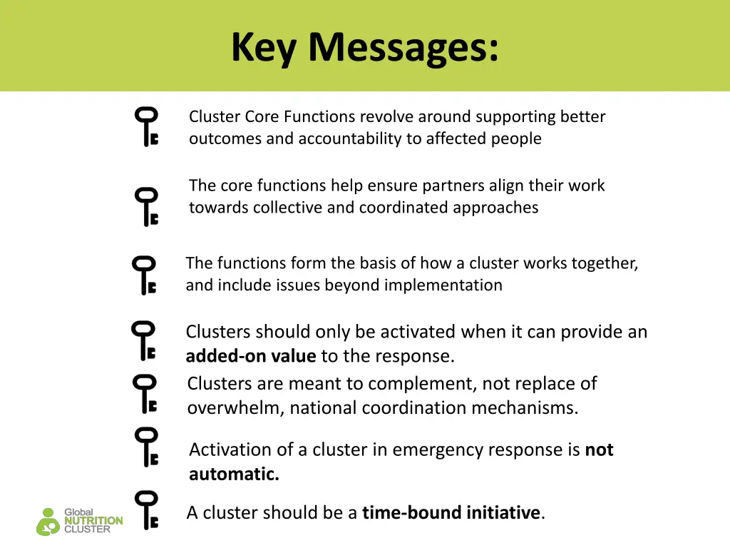 key messages