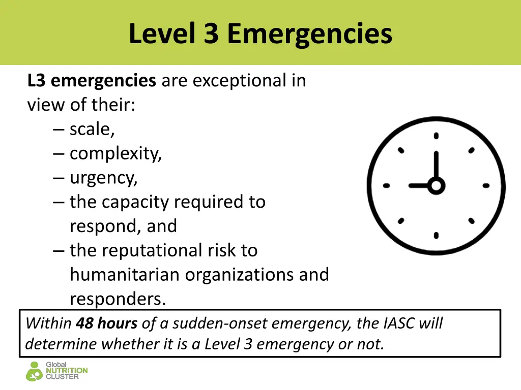 level 3 emergencies