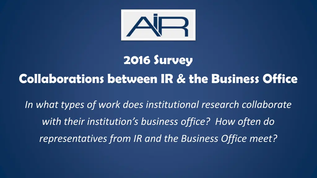 2016 survey