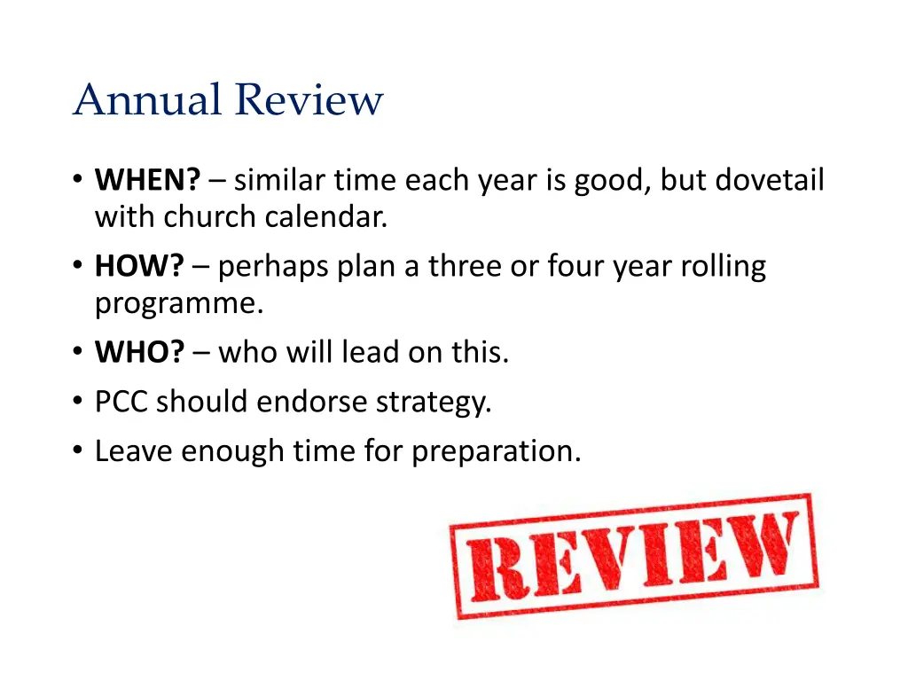 annual review 1