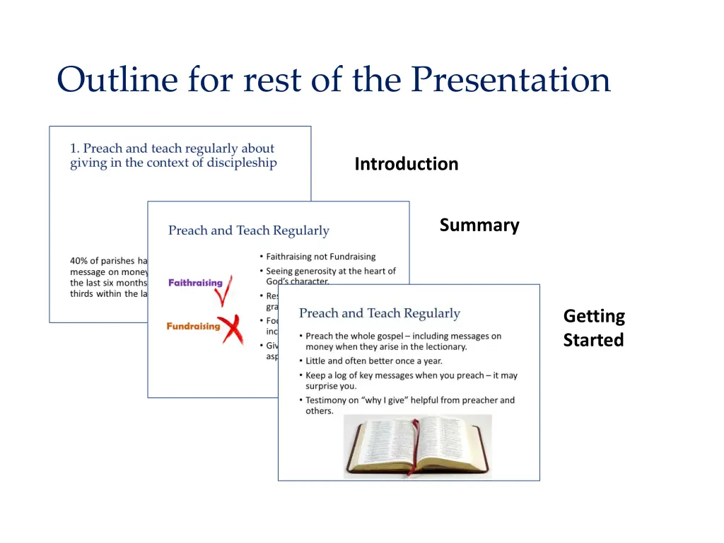 outline for rest of the presentation