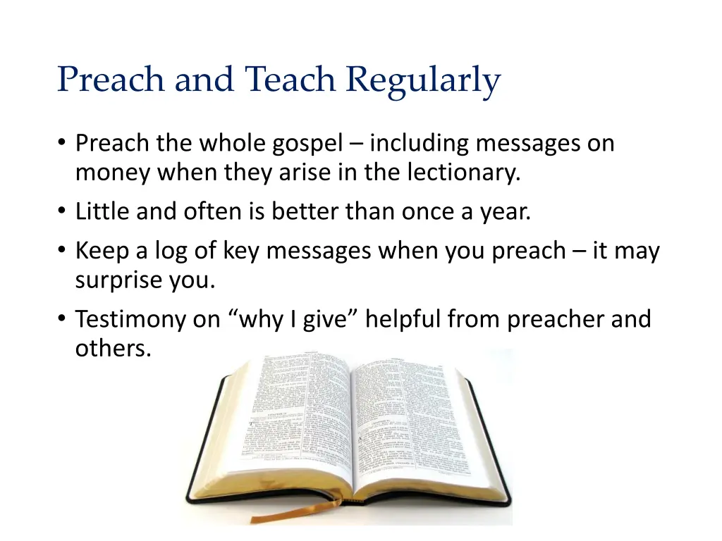 preach and teach regularly 1