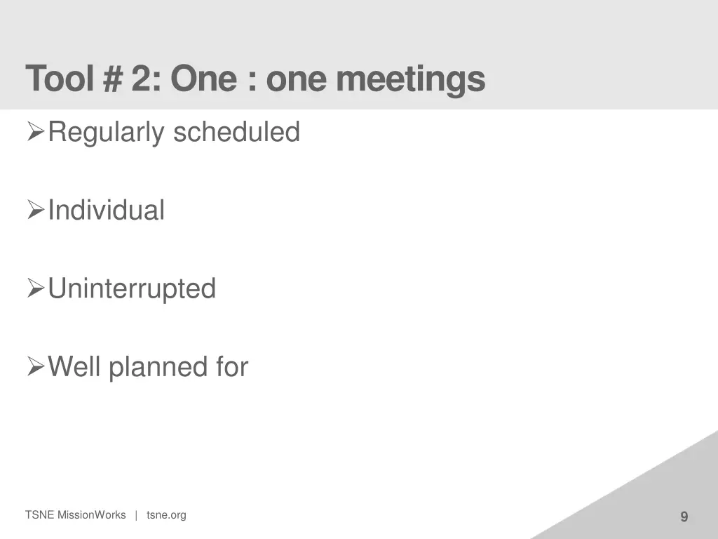 tool 2 one one meetings