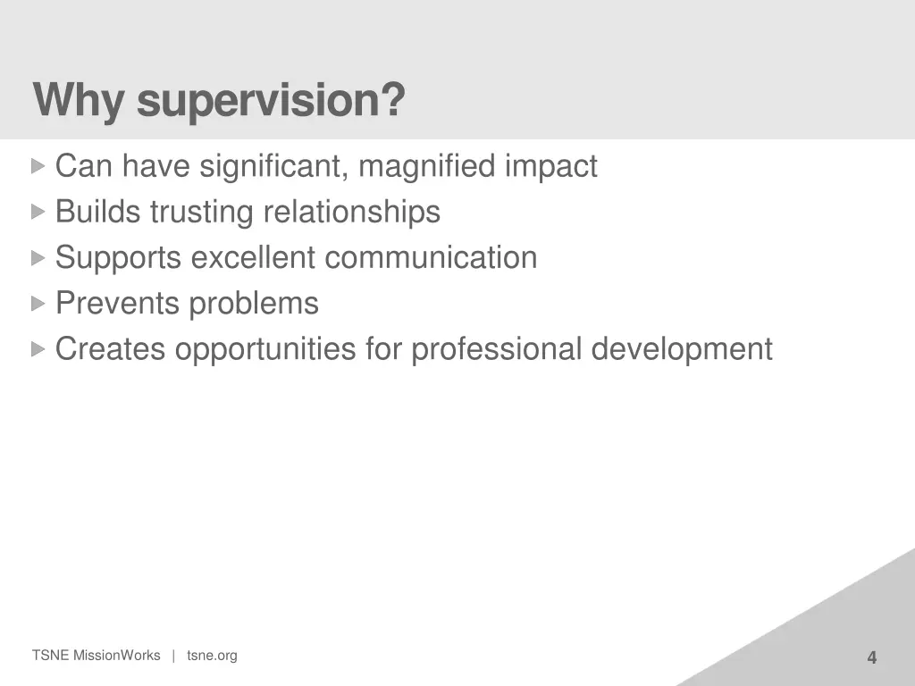 why supervision