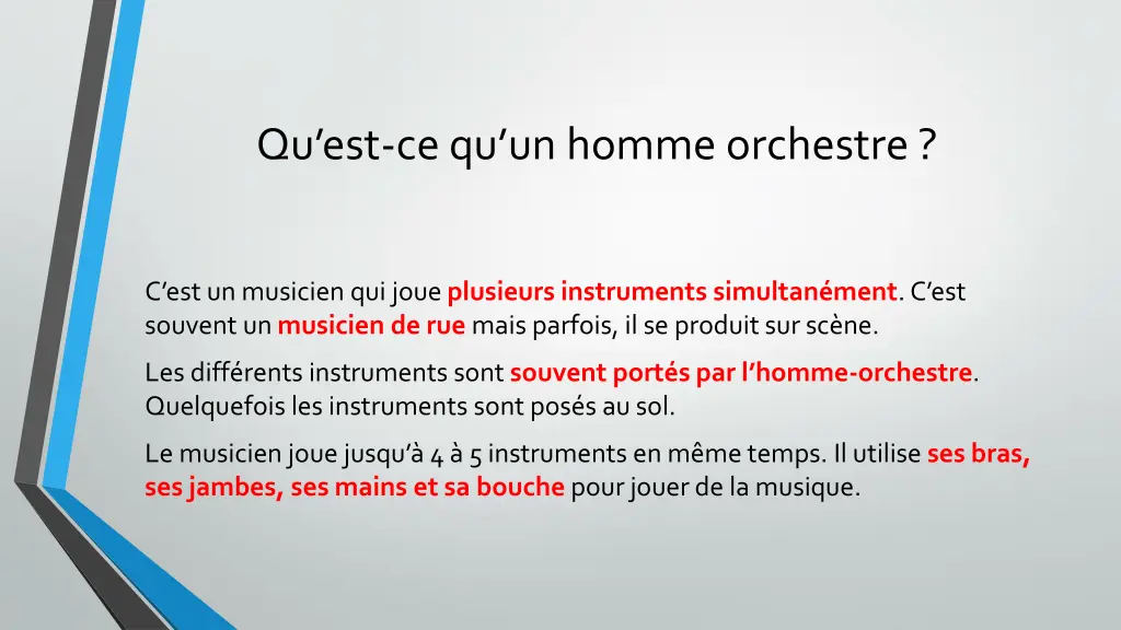 qu est ce qu un homme orchestre