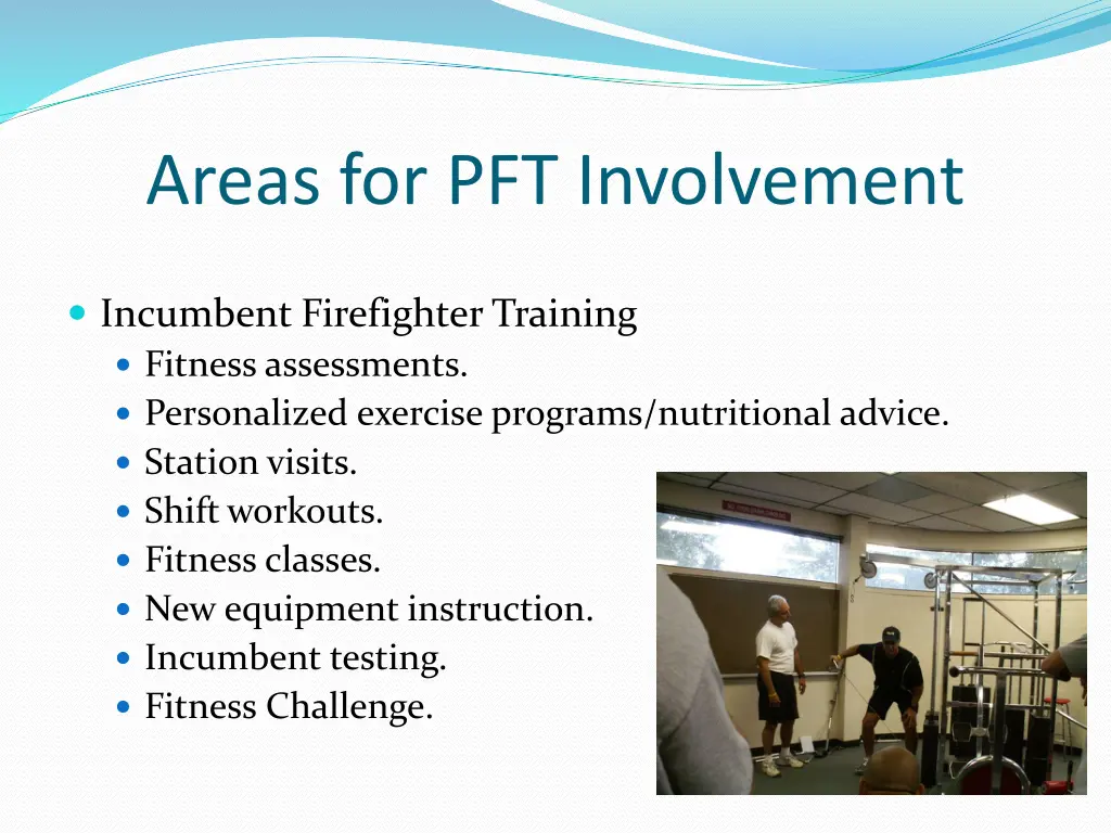 areas for pft involvement 2