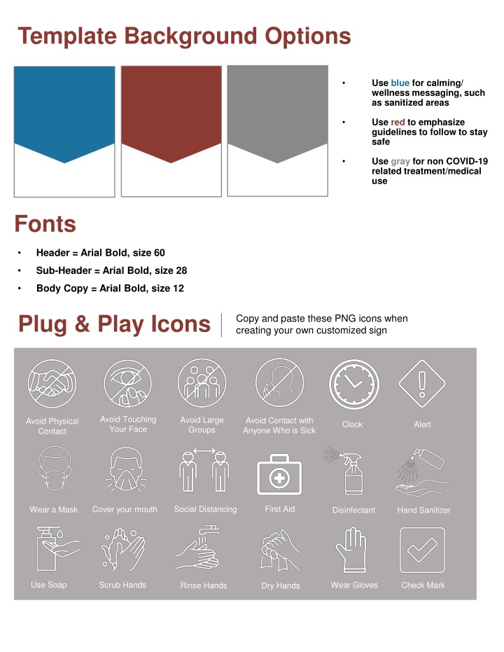 template background options