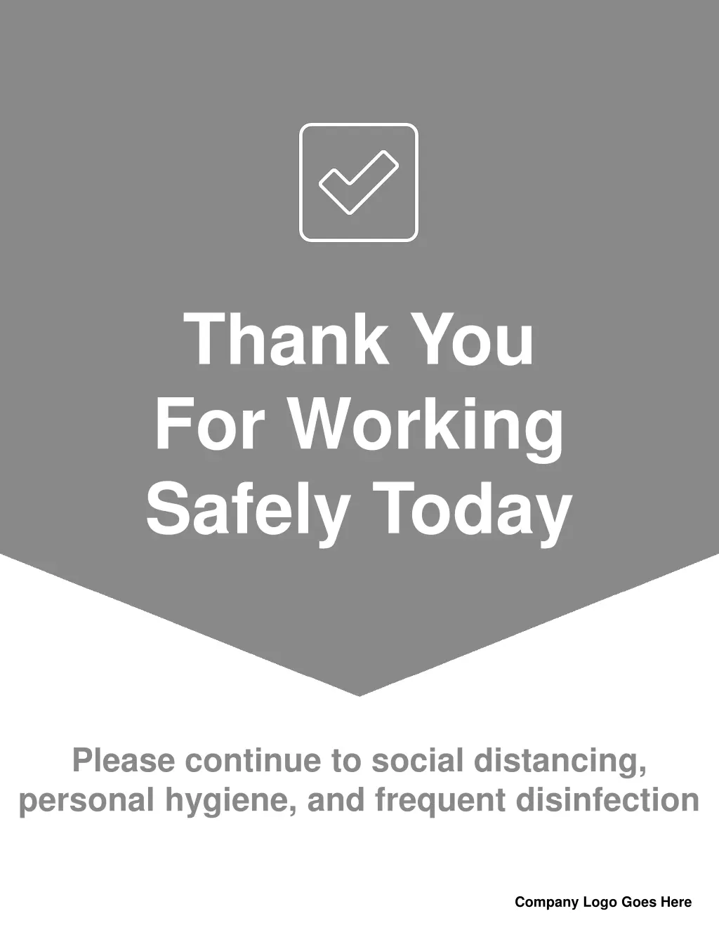 thank you for working safely today