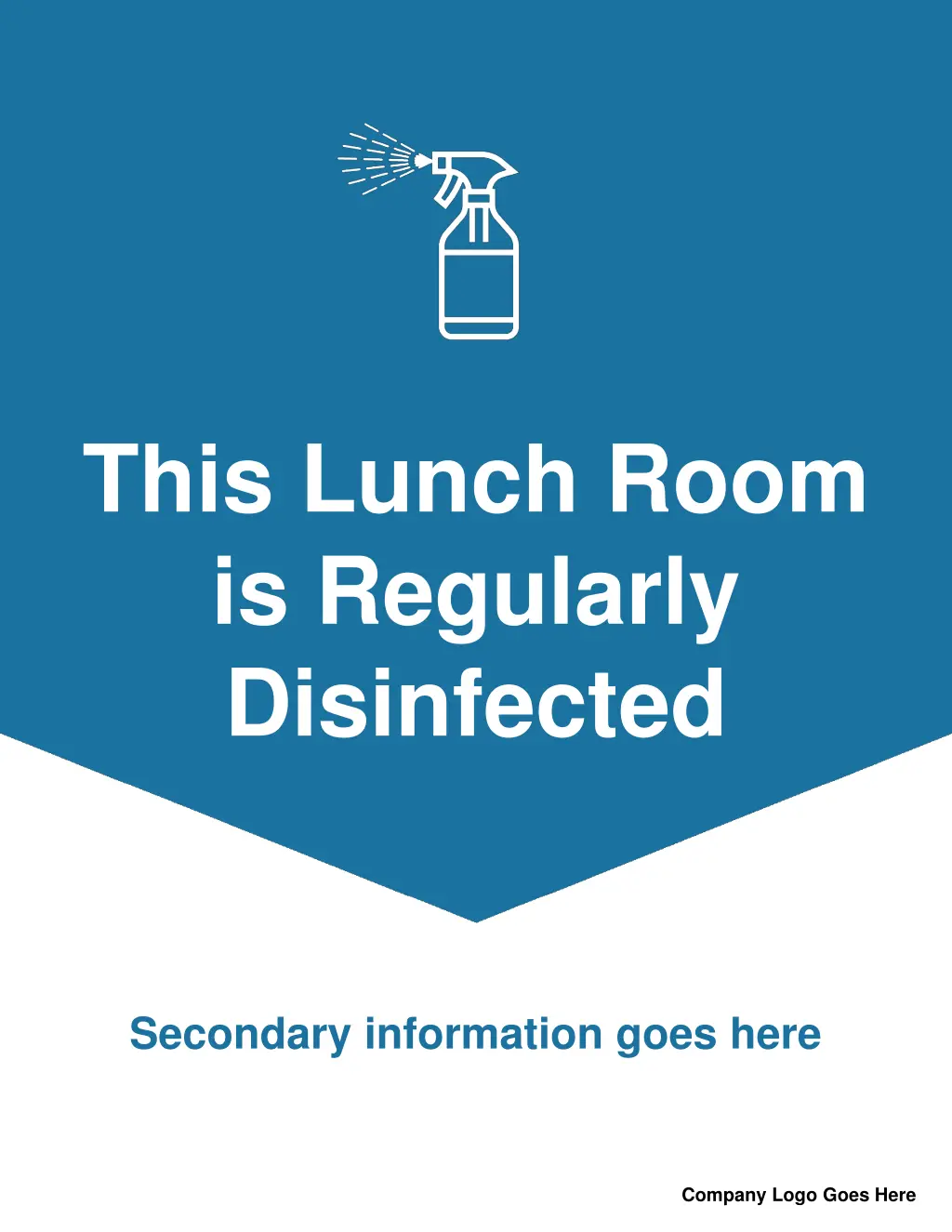 this lunch room is regularly disinfected