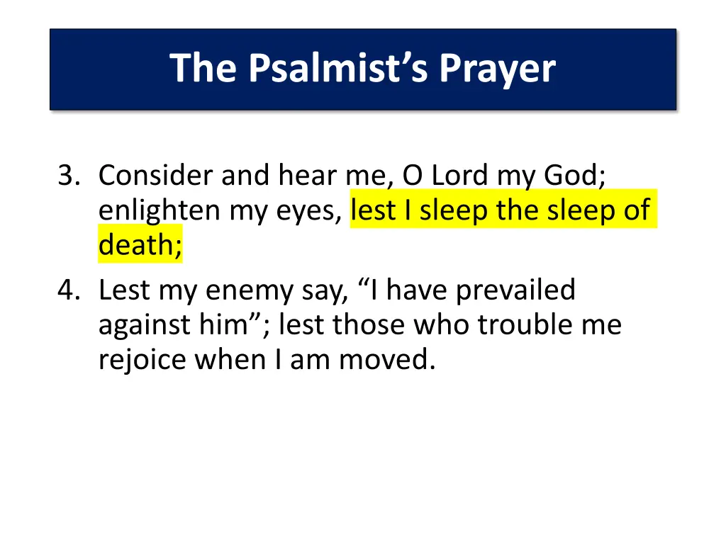 the psalmist s prayer 3