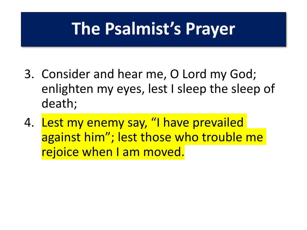 the psalmist s prayer 4