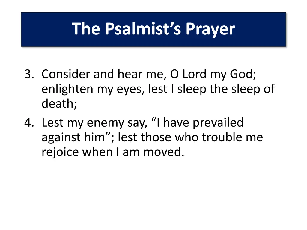 the psalmist s prayer