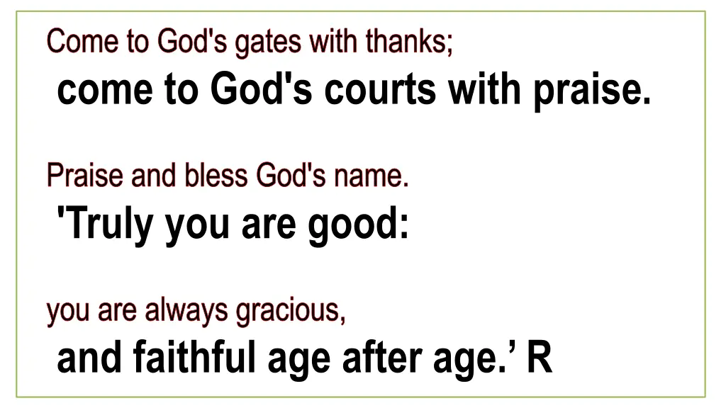 come to god s gates with thanks come