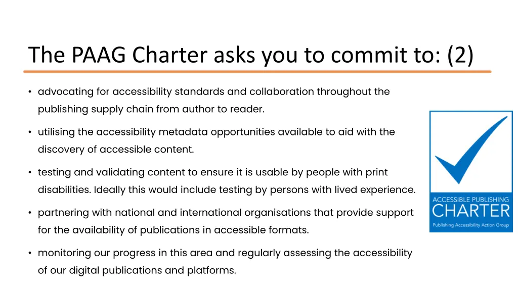 the paag charter asks you to commit to 2