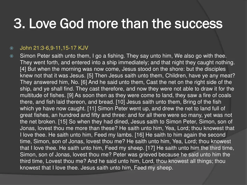 3 love god more than the success 3 love god more