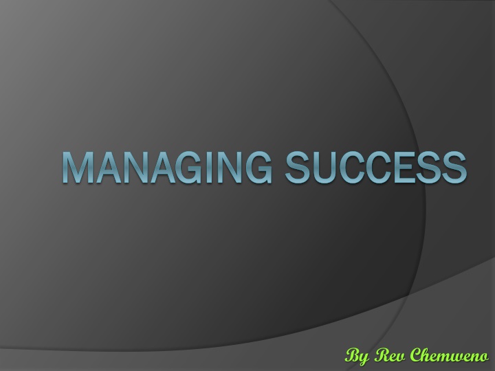 managing success managing success