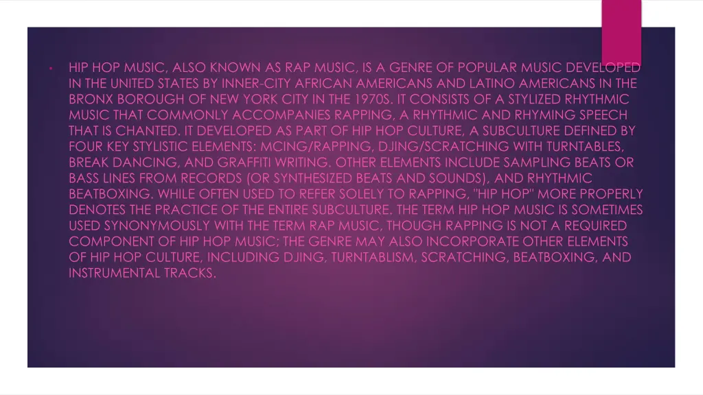 hip hop music also known as rap music is a genre