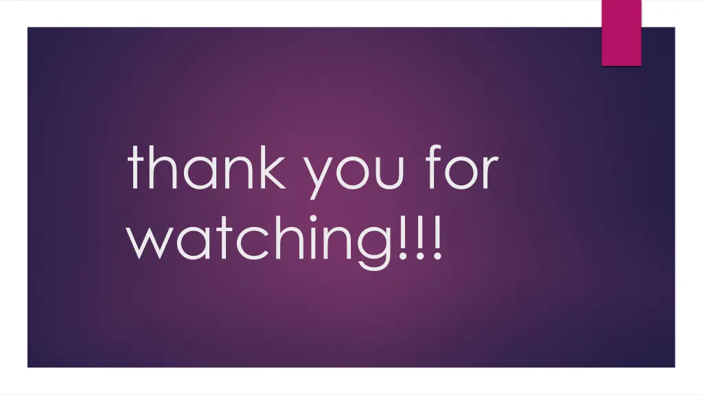 thank you for watching