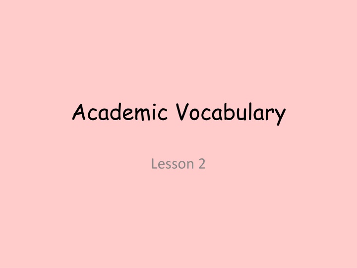 academic vocabulary