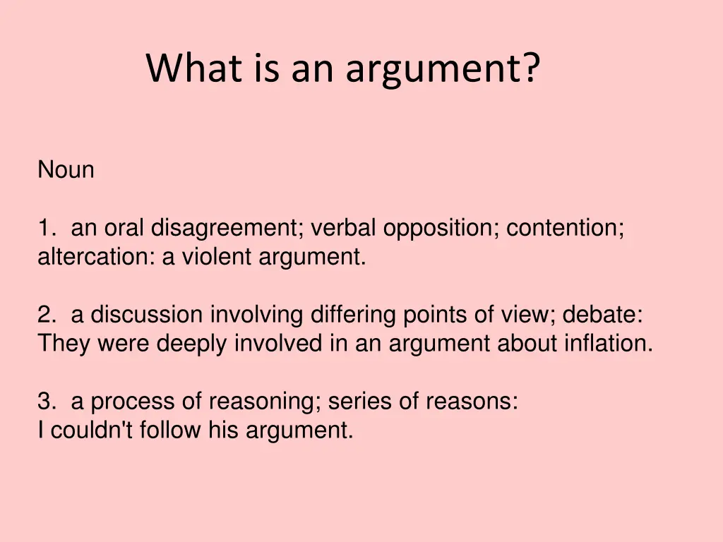 what is an argument