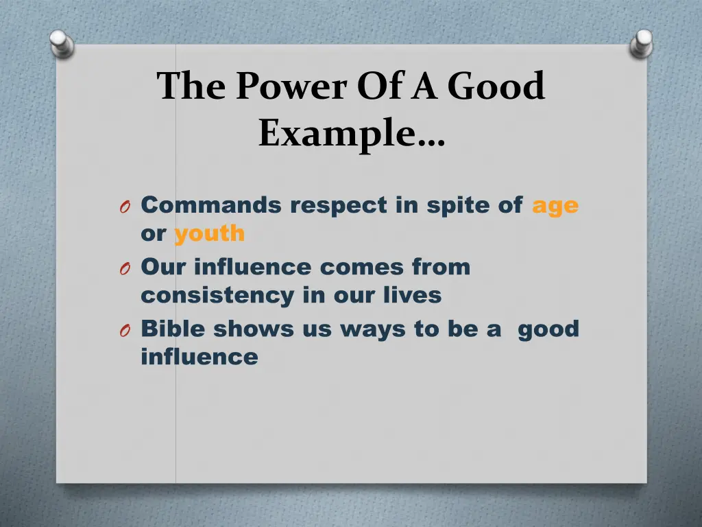 the power of a good example 2