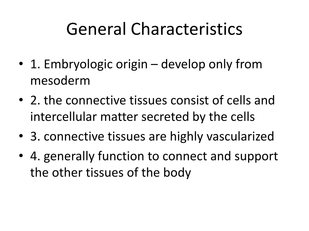 general characteristics