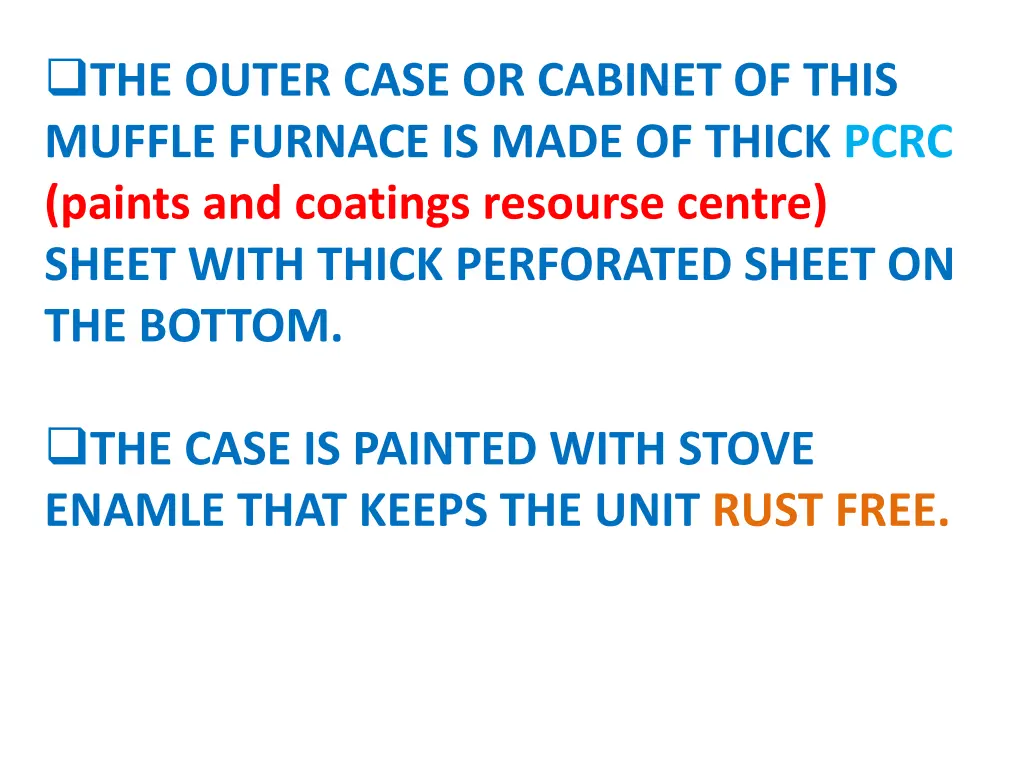 the outer case or cabinet of this muffle furnace