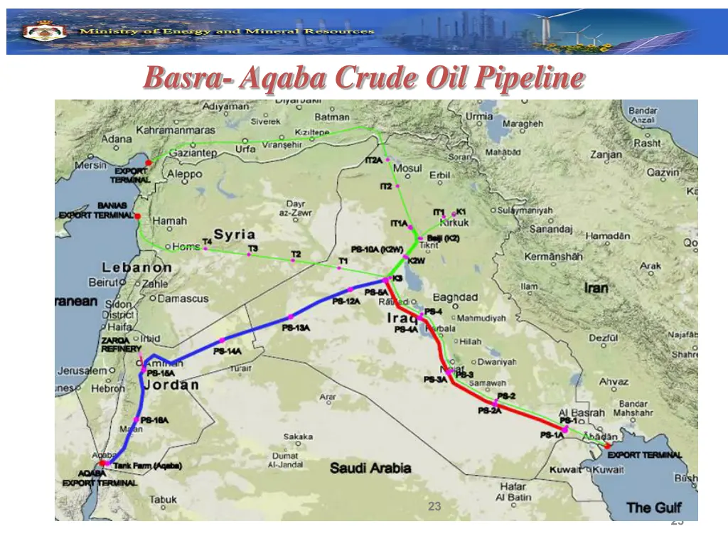 basra aqaba crude oil pipeline