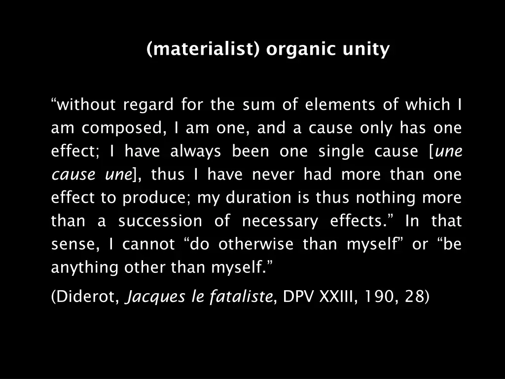 materialist organic unity