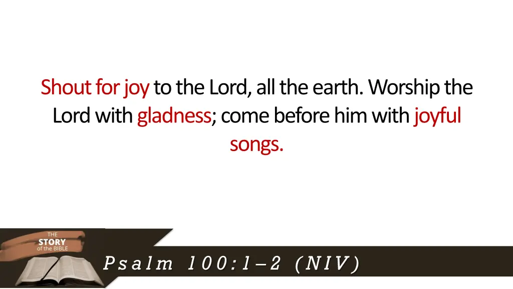 shout for joy to the lord all the earth worship 1