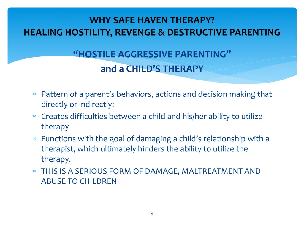 why safe haven therapy