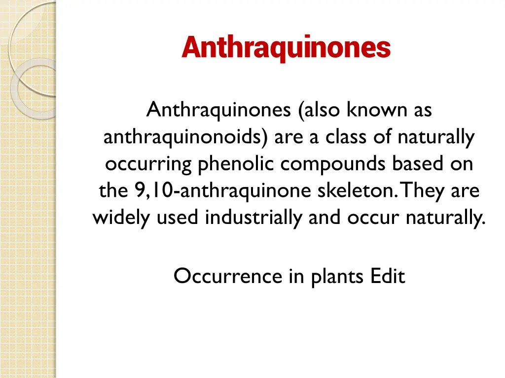 anthraquinones