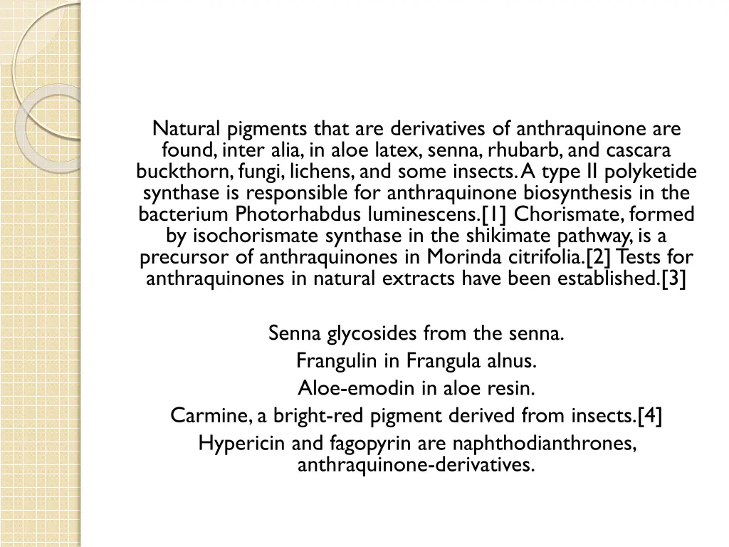 natural pigments that are derivatives