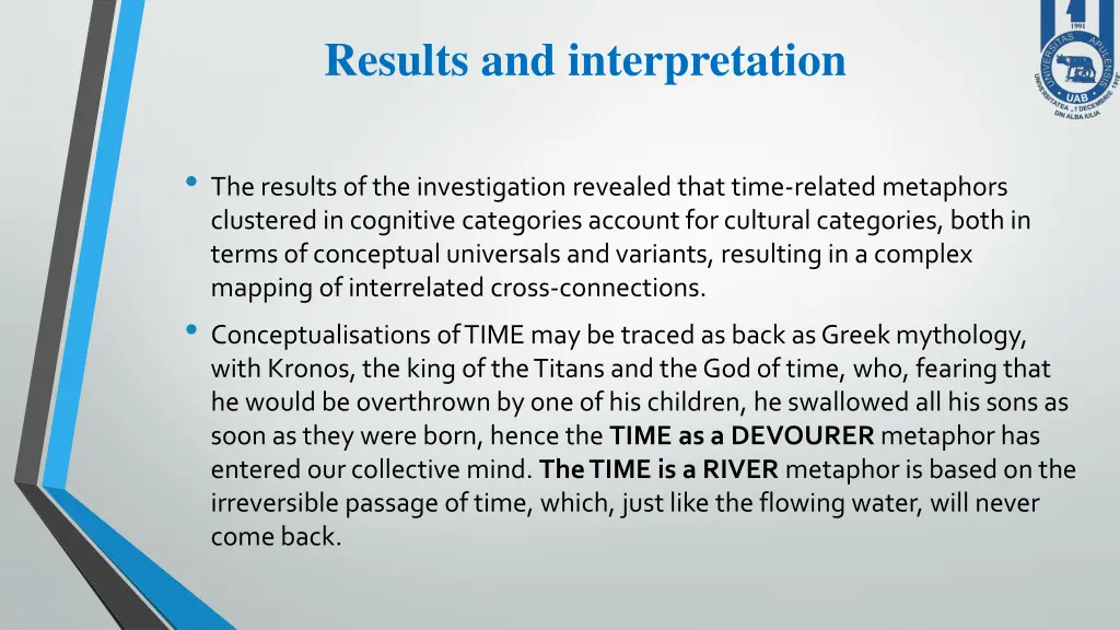 results and interpretation